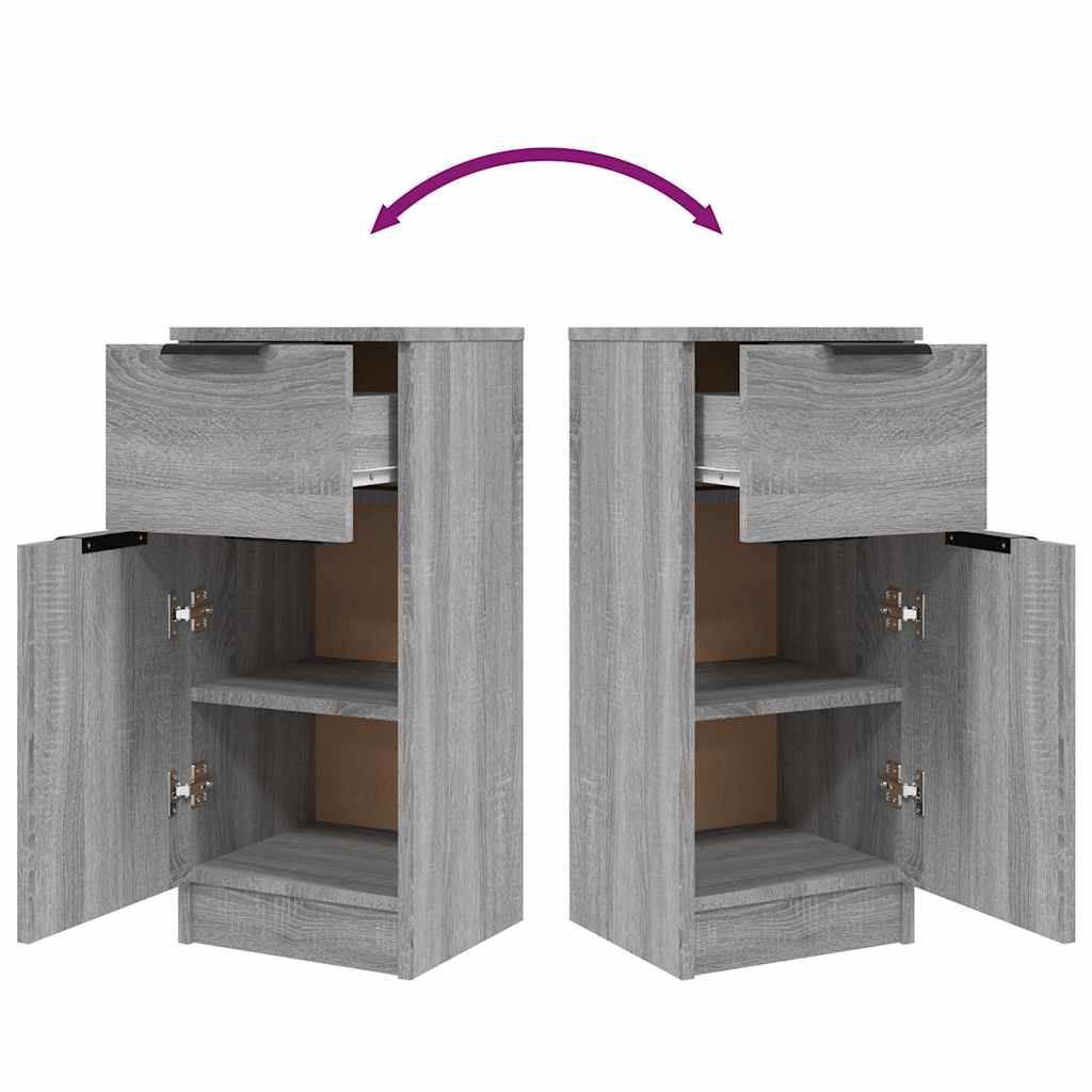 Sideboards 2 Stk. Grau Sonoma 30x30x70 cm Holzwerkstoff