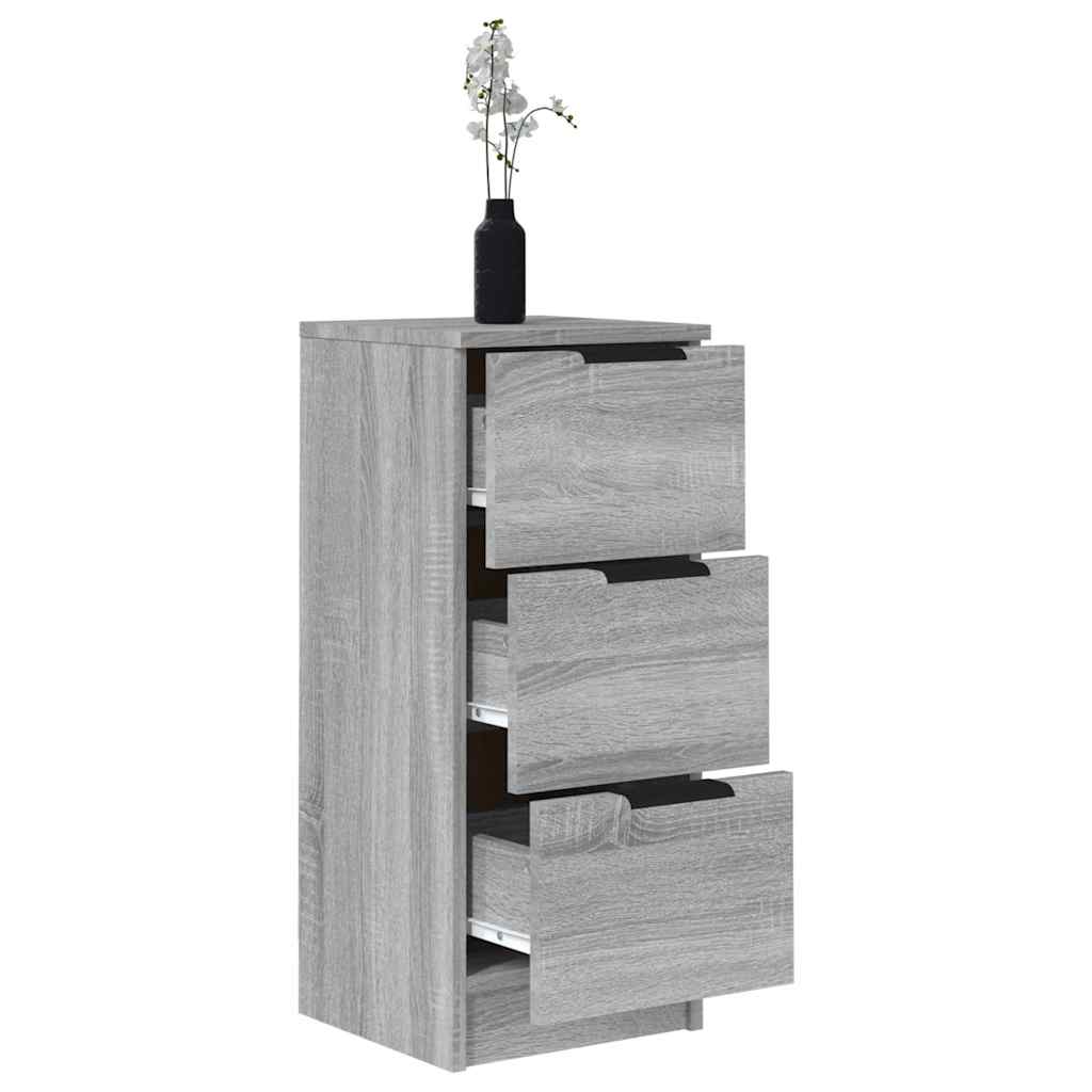 Sideboards 2 Stk. Grau Sonoma 30x30x70 cm Holzwerkstoff