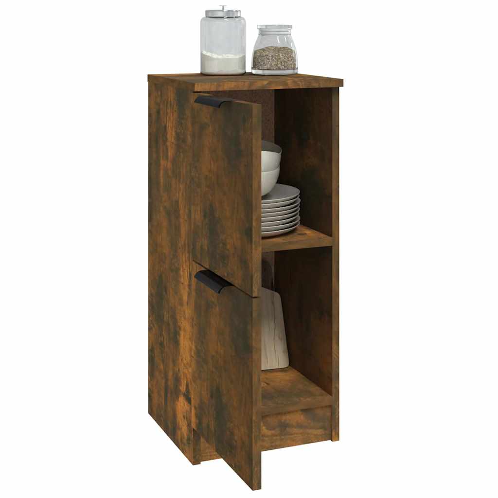 Sideboards 2 Stk. Räuchereiche 30x30x70 cm Holzwerkstoff