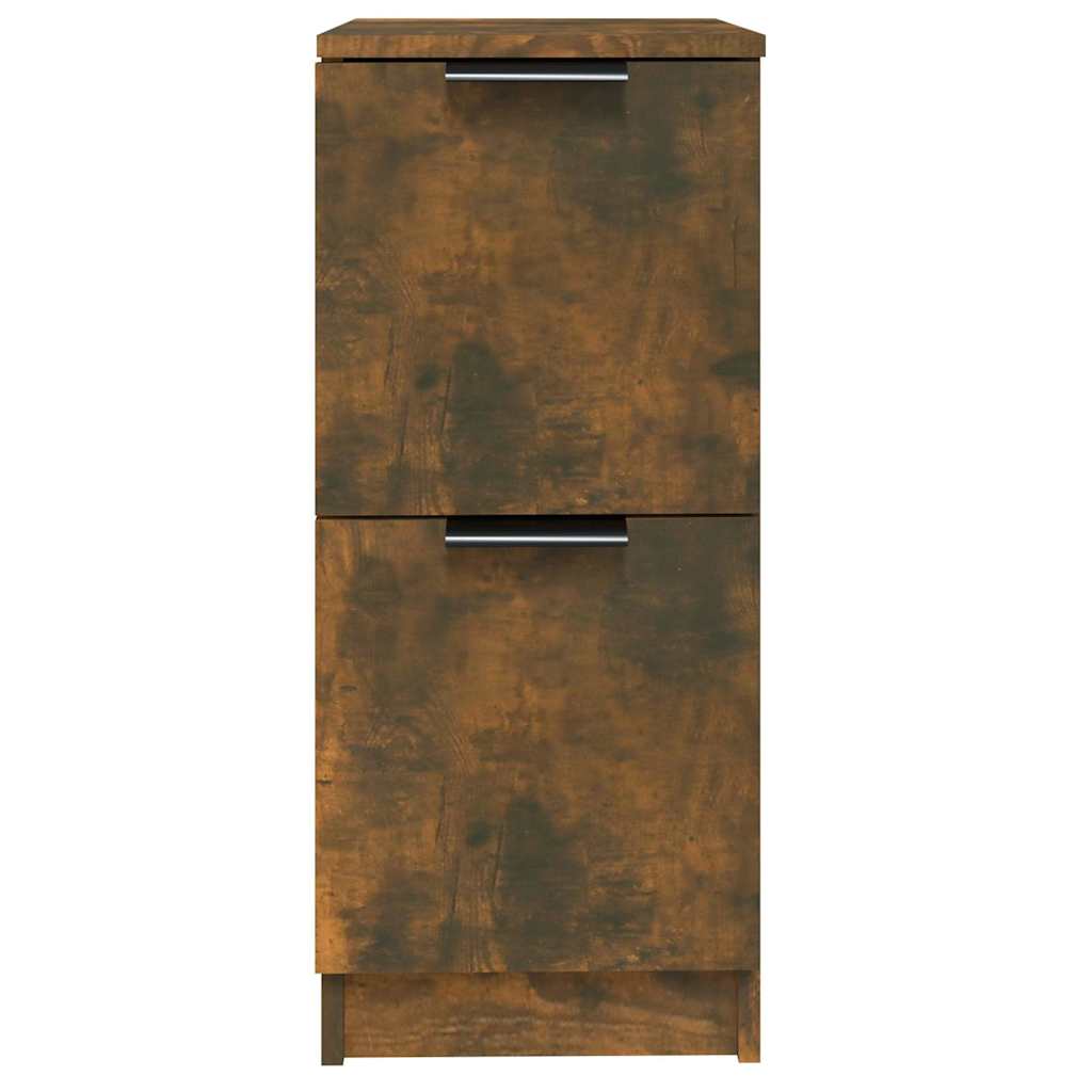 Sideboards 2 Stk. Räuchereiche 30x30x70 cm Holzwerkstoff