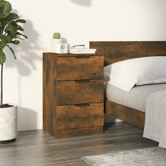 Bedside table smoked oak 40x36x65 cm