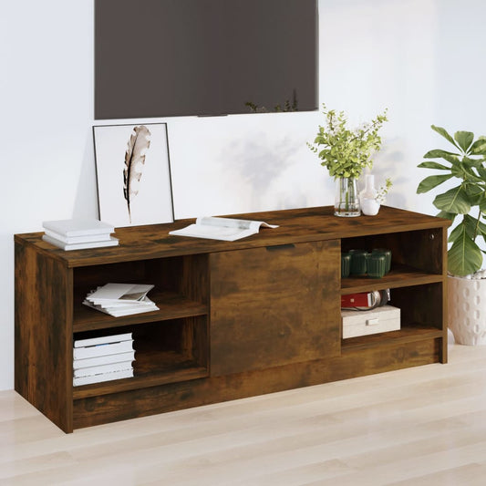 Meuble TV en chêne fumé 102x35,5x36,5 cm matériau à base de bois