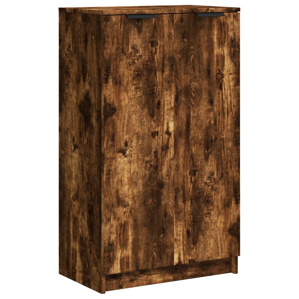 Shoe Cabinet Smoked Oak 59x35x100 cm Wood Material