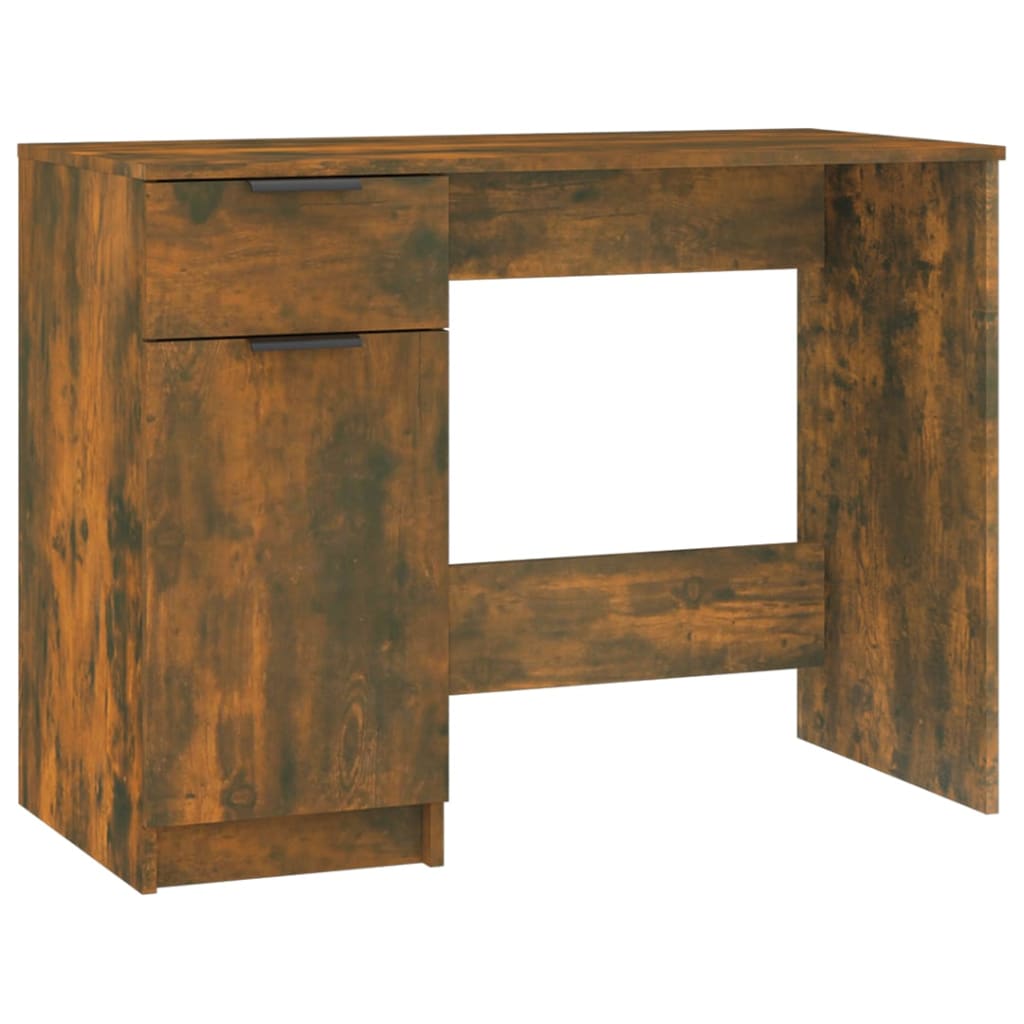 Bureau chêne fumé 100x50x75 cm matière bois