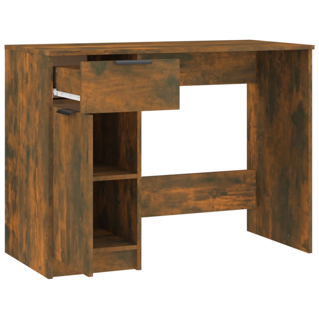 Bureau chêne fumé 100x50x75 cm matière bois