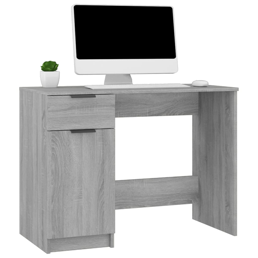 Bureau Sonoma gris 100x50x75 cm matériau bois