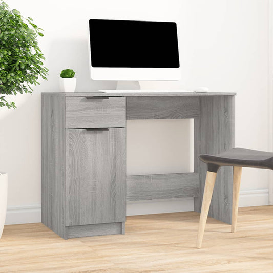 Bureau Sonoma gris 100x50x75 cm matériau bois