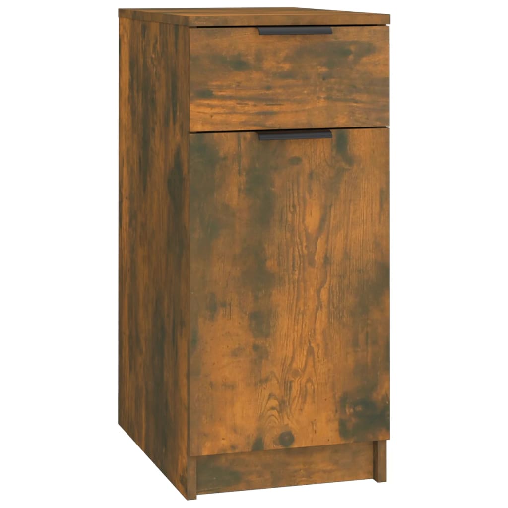 Armoire de bureau chêne fumé 33,5x50x75 cm matériau bois