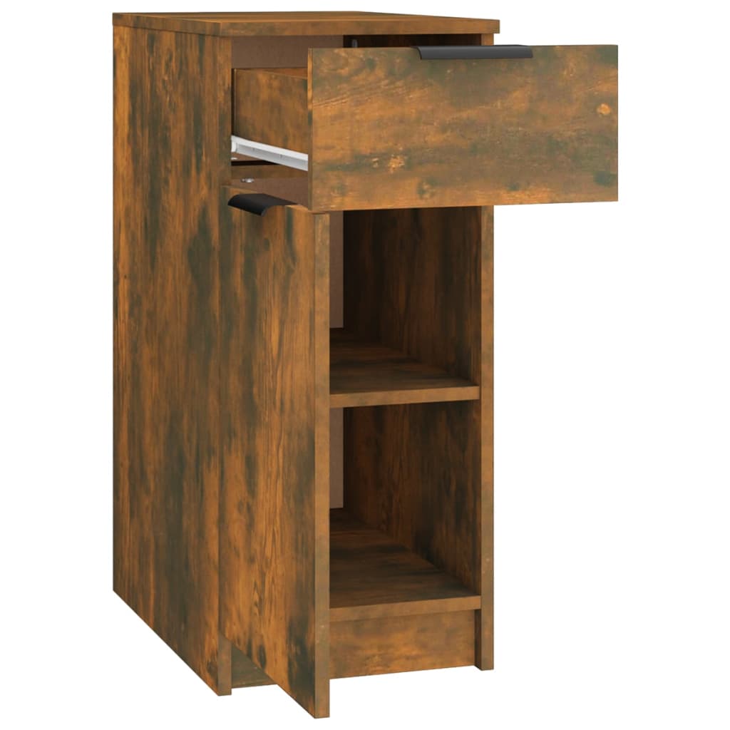 Armoire de bureau chêne fumé 33,5x50x75 cm matériau bois