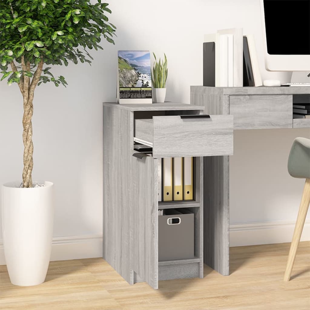 Armoire de bureau gris Sonoma 33,5x50x75 cm en bois