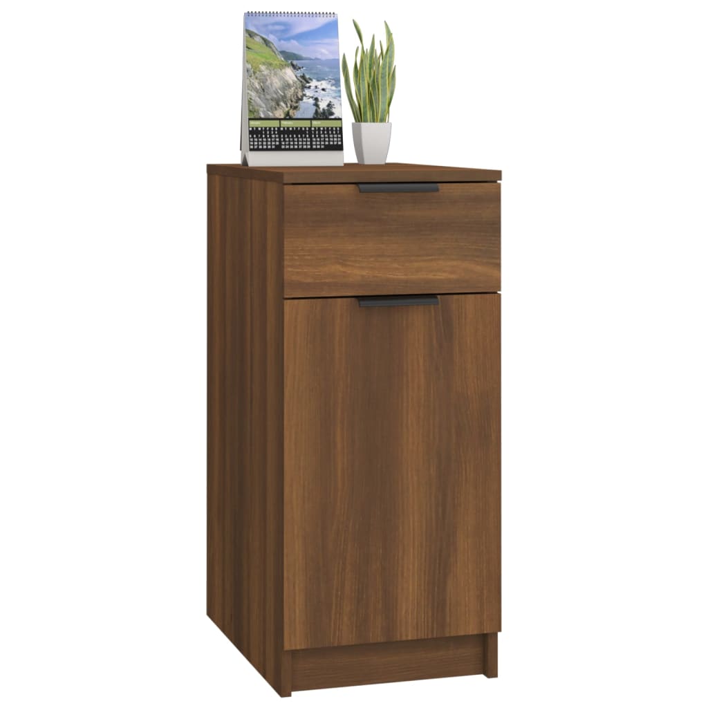 Meuble de bureau aspect chêne marron 33,5x50x75 cm