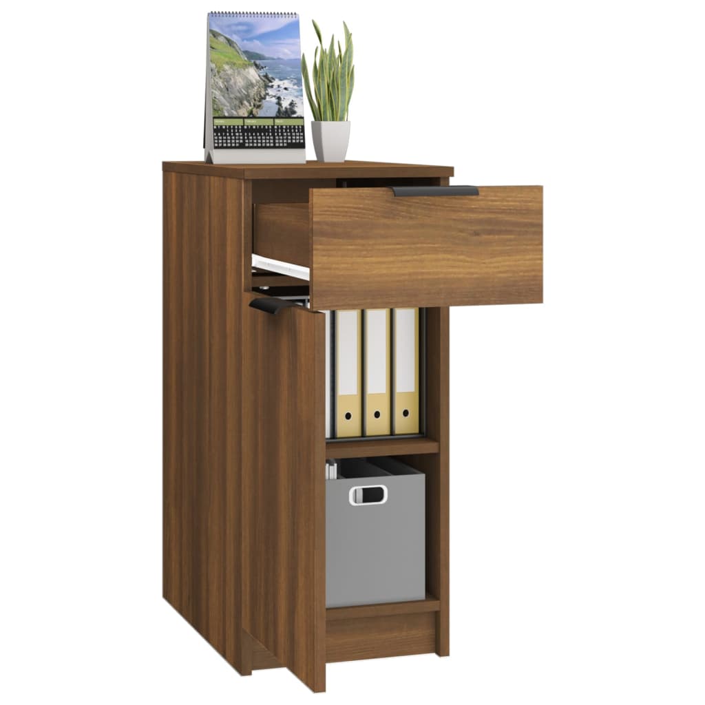 Meuble de bureau aspect chêne marron 33,5x50x75 cm