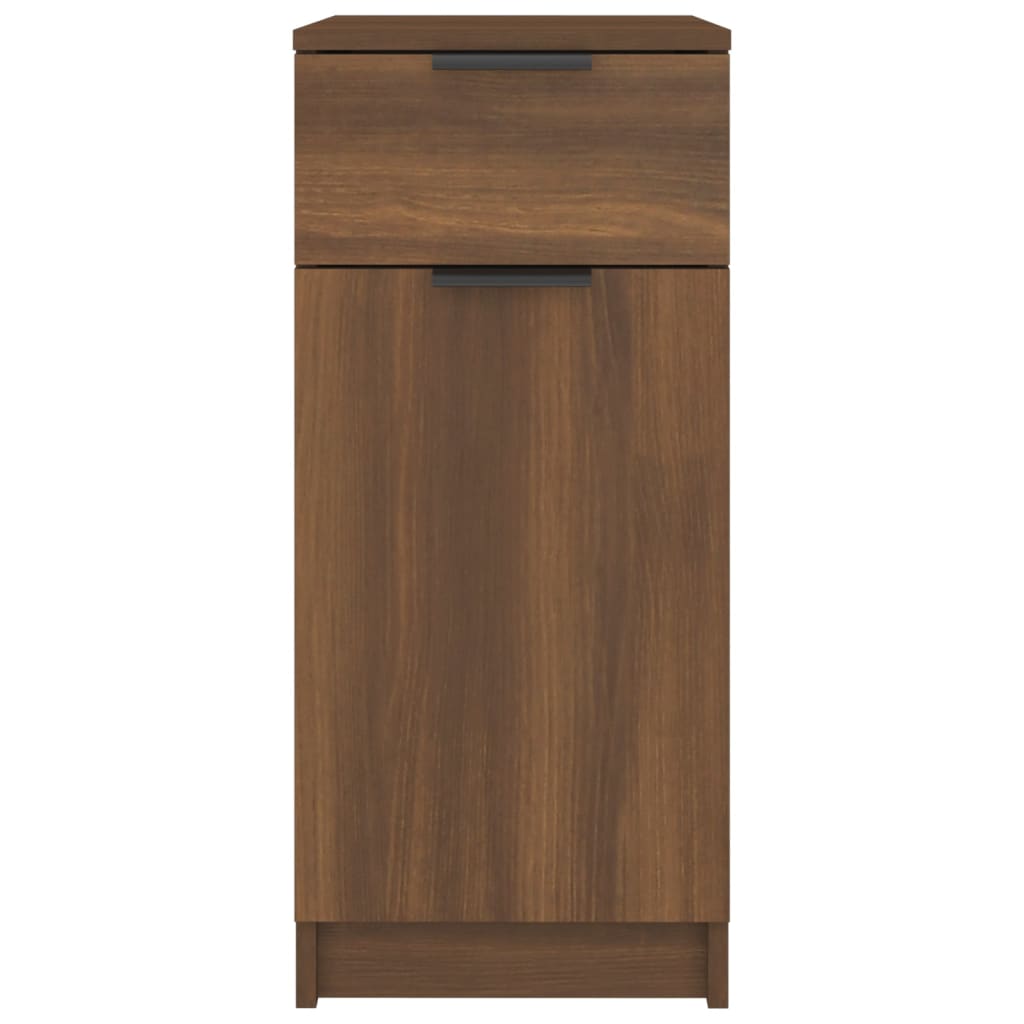 Meuble de bureau aspect chêne marron 33,5x50x75 cm