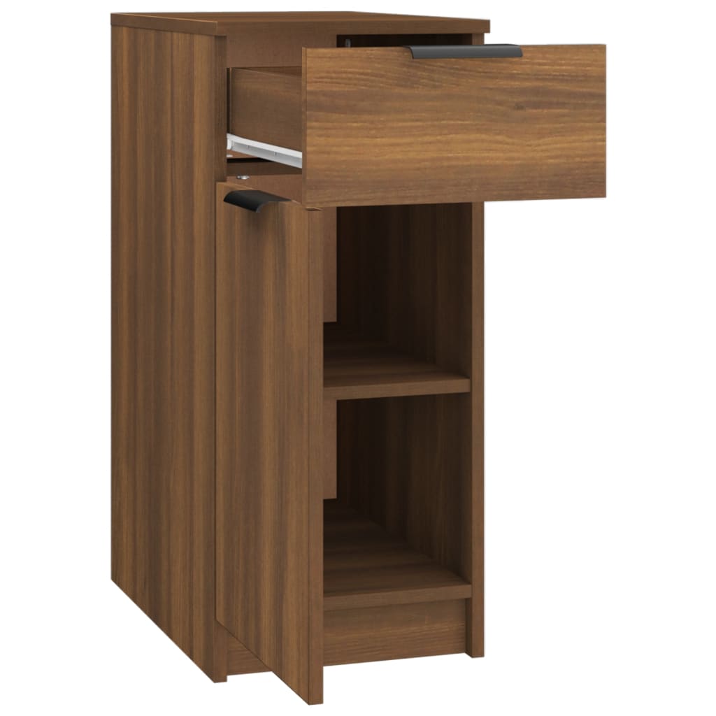 Meuble de bureau aspect chêne marron 33,5x50x75 cm