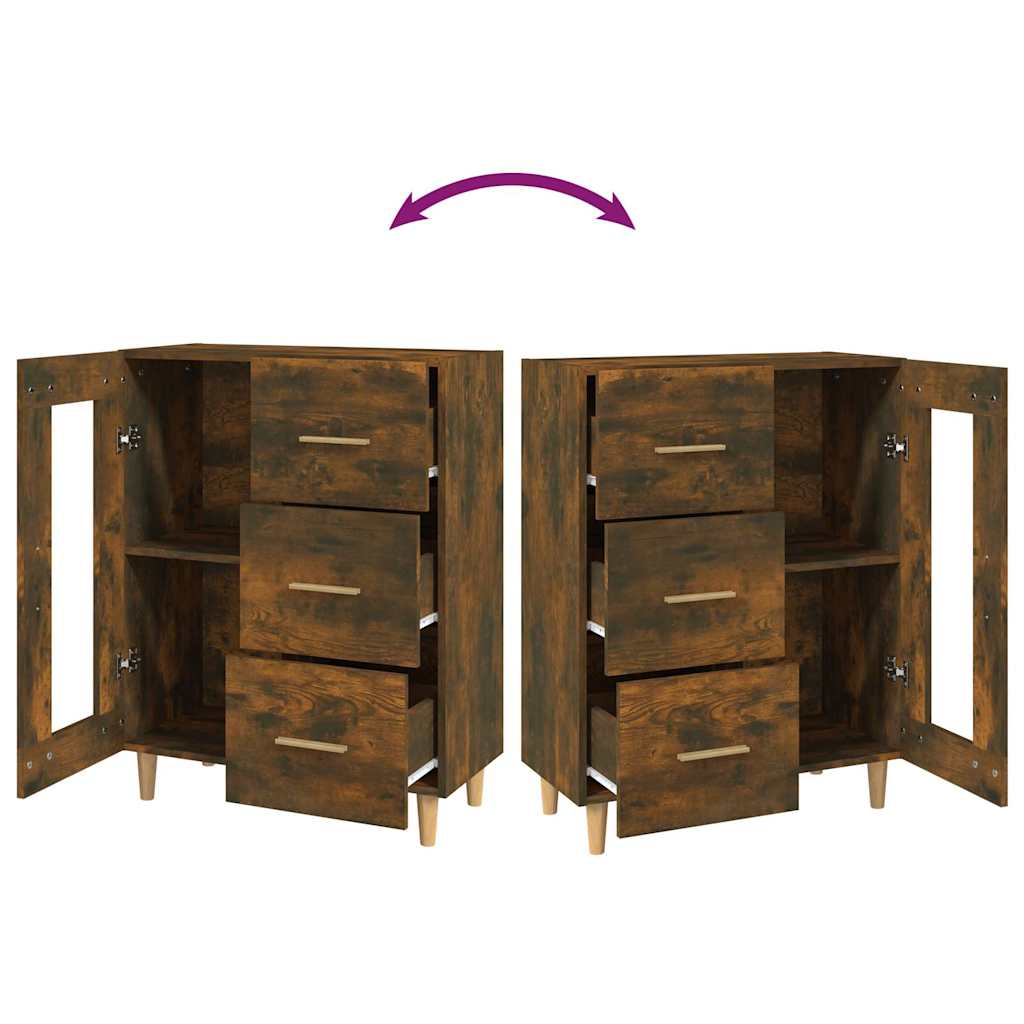 Sideboard Räuchereiche 69,5x34x90 cm Holzwerkstoff