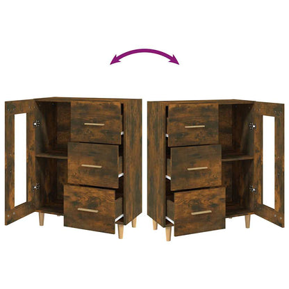 Sideboard Räuchereiche 69,5x34x90 cm Holzwerkstoff