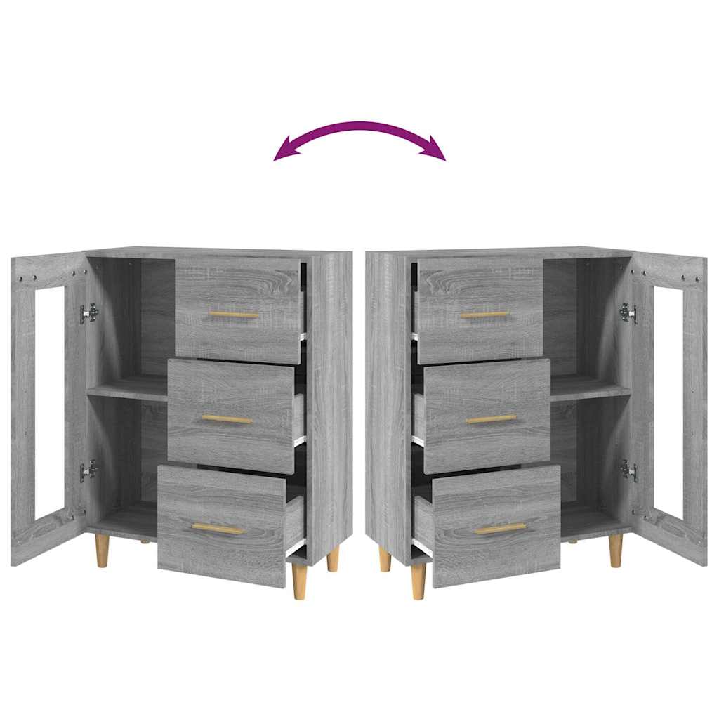 Sideboard Grau Sonoma 69,5x34x90 cm Holzwerkstoff