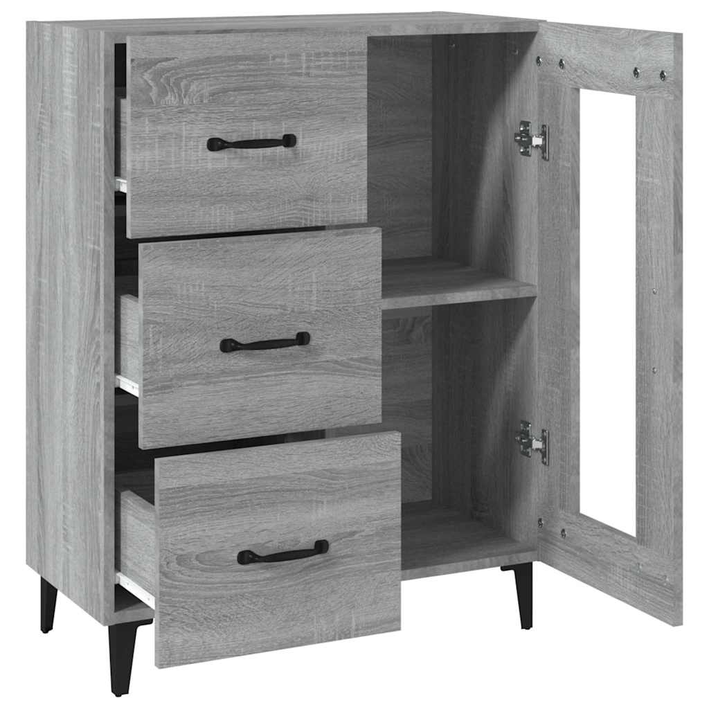 Sideboard Grau Sonoma 69,5x34x90 cm Holzwerkstoff