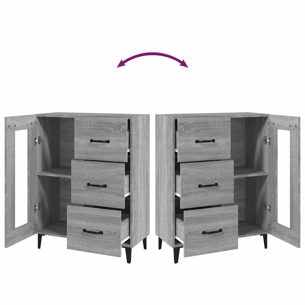 Sideboard Grau Sonoma 69,5x34x90 cm Holzwerkstoff