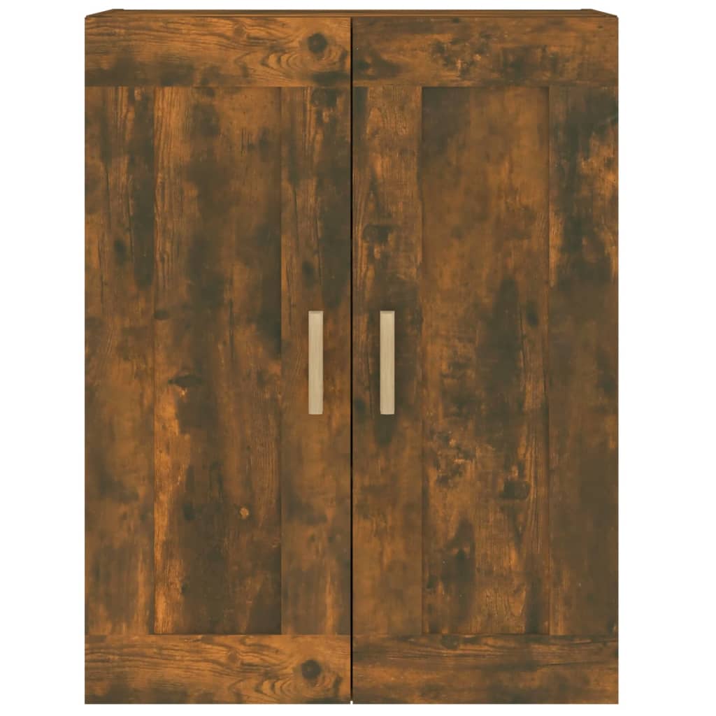 Armoire murale chêne fumé 69,5x32,5x90 cm matériau bois