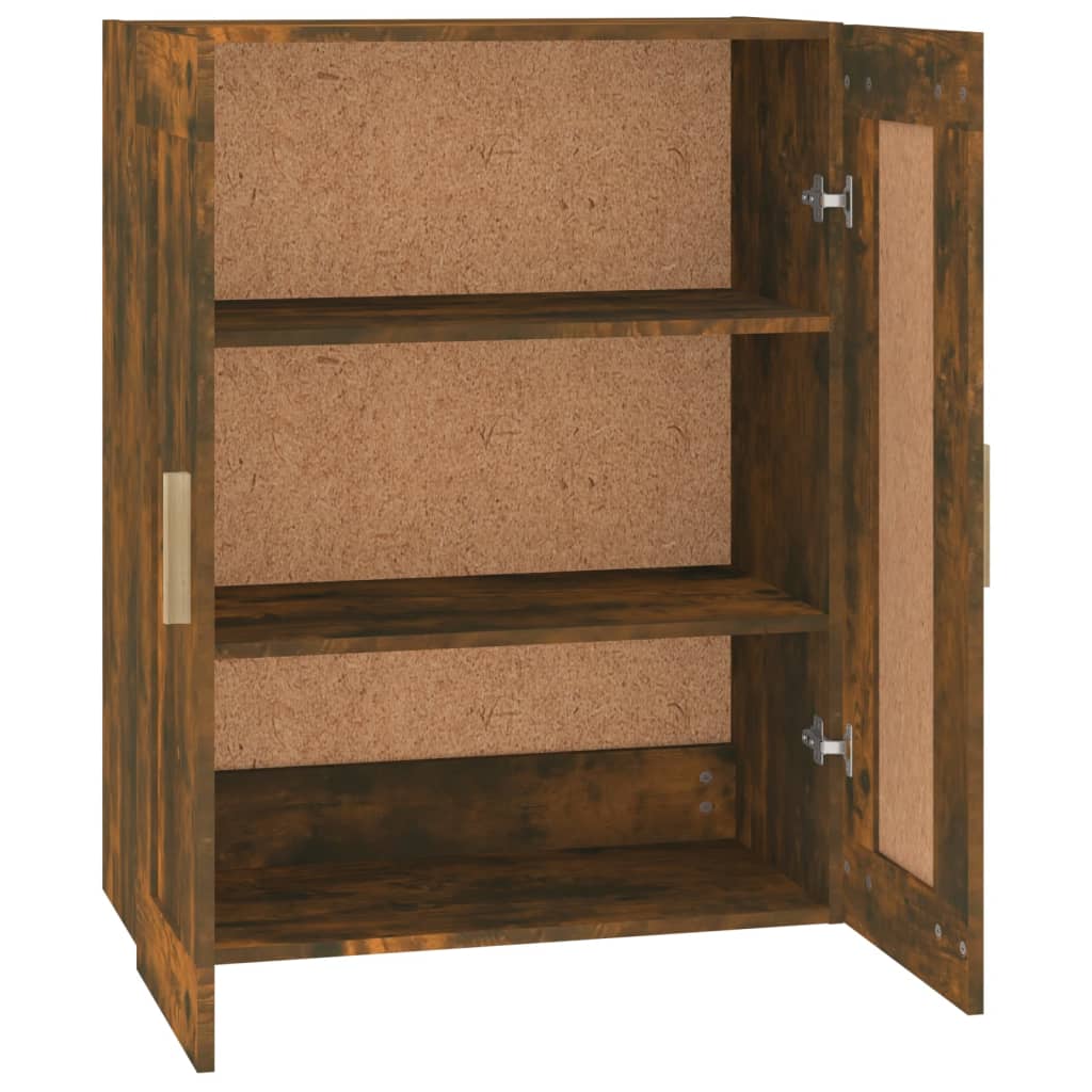 Armoire murale chêne fumé 69,5x32,5x90 cm matériau bois