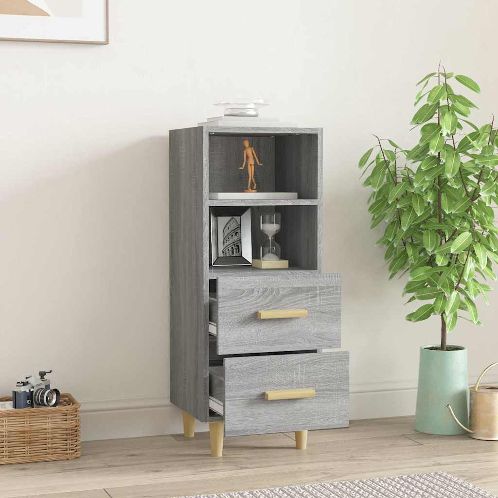 Sideboard Grau Sonoma 34,5x34x90 cm Holzwerkstoff
