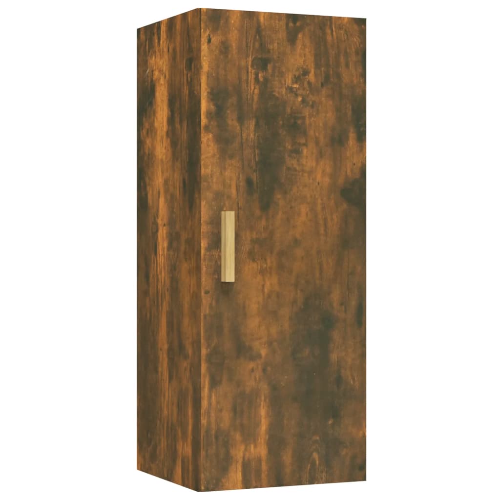 Armoire murale chêne fumé 34,5x34x90 cm matériau bois