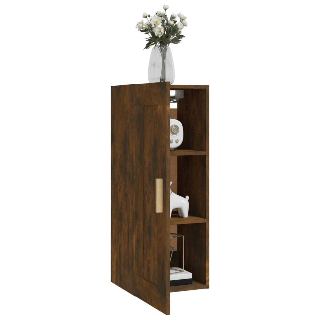 Armoire murale chêne fumé 35x34x90 cm en bois