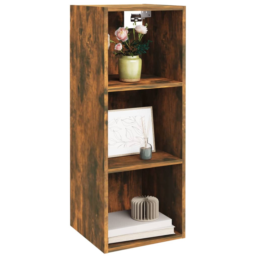 Armoire murale chêne fumé 34,5x32,5x90 cm matériau bois