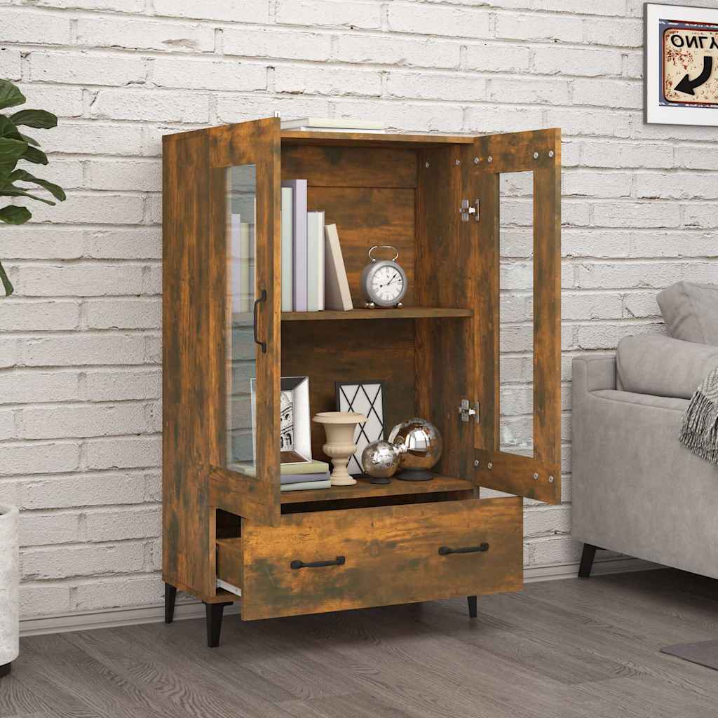 Highboard Räuchereiche 70x31x115 cm Holzwerkstoff