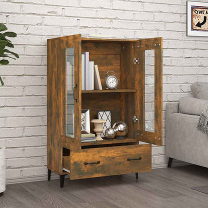 Highboard Räuchereiche 70x31x115 cm Holzwerkstoff