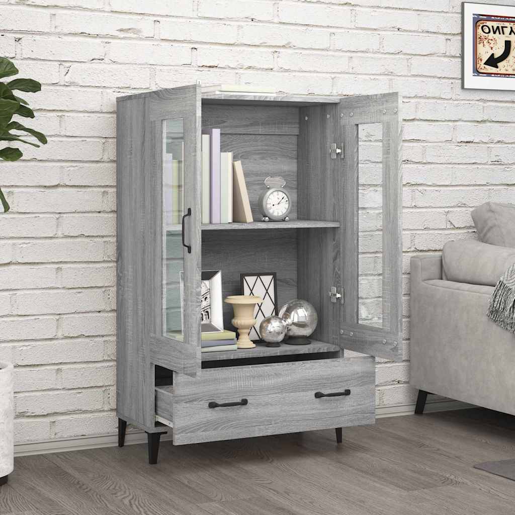 Highboard Grau Sonoma 70x31x115 cm Holzwerkstoff