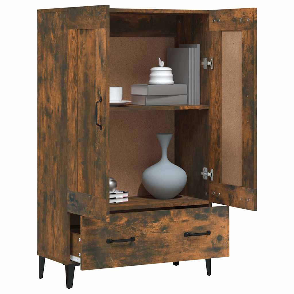 Highboard Räuchereiche 70x31x115 cm Holzwerkstoff