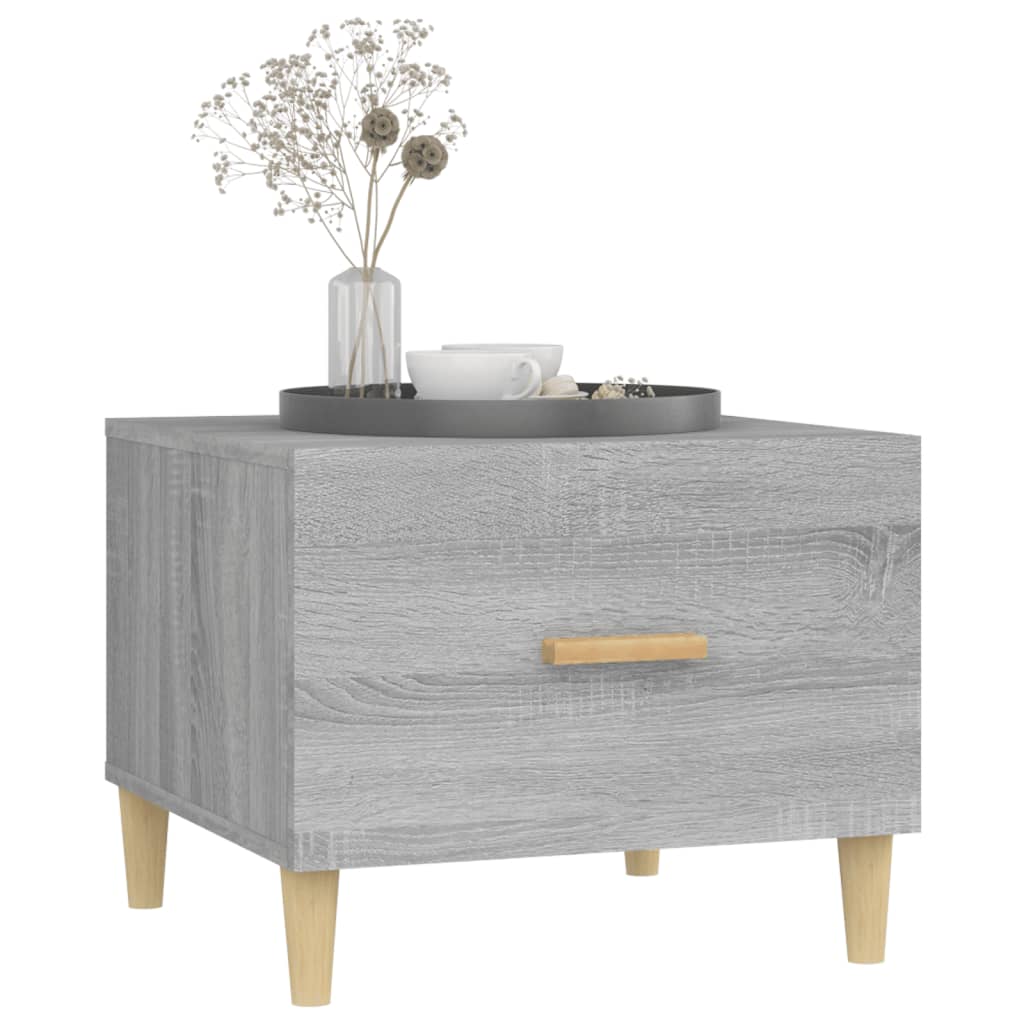 Table basse Sonoma grise 50x50x40 cm en bois