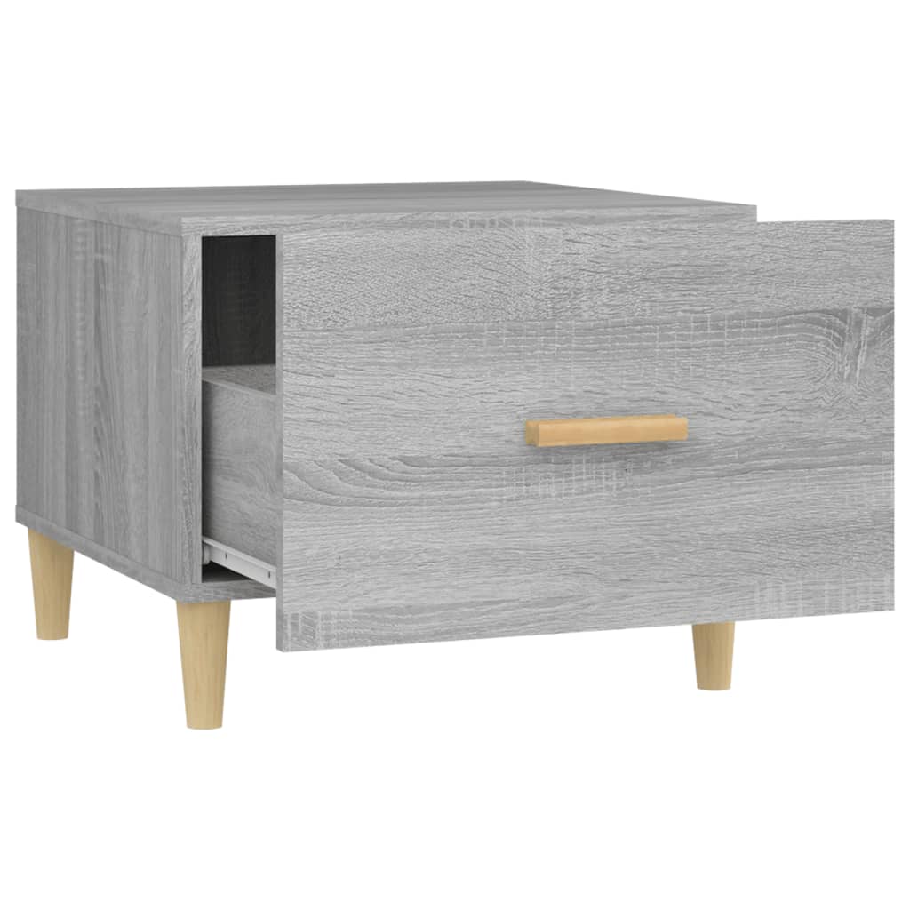 Table basse Sonoma grise 50x50x40 cm en bois