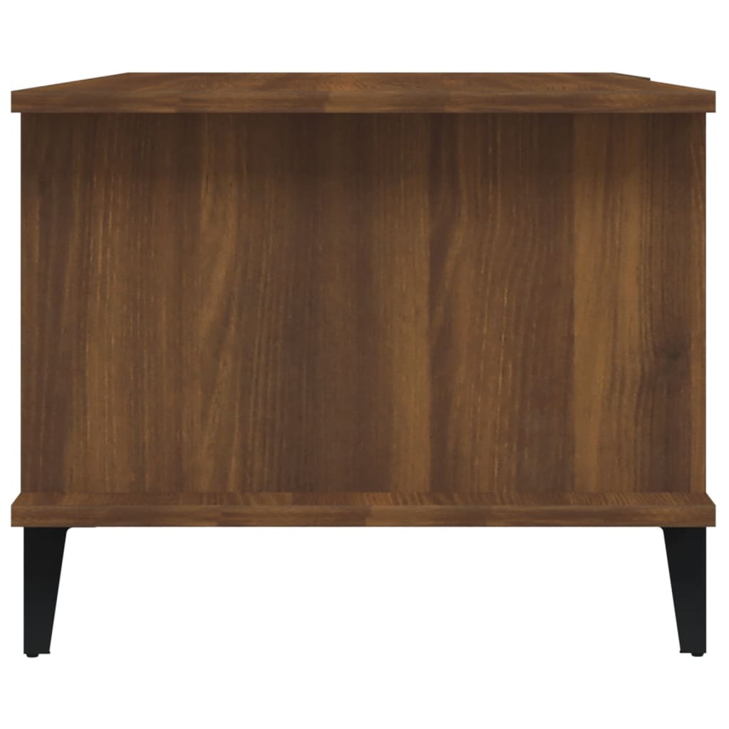 Table basse aspect chêne marron 90x50x40 cm en bois