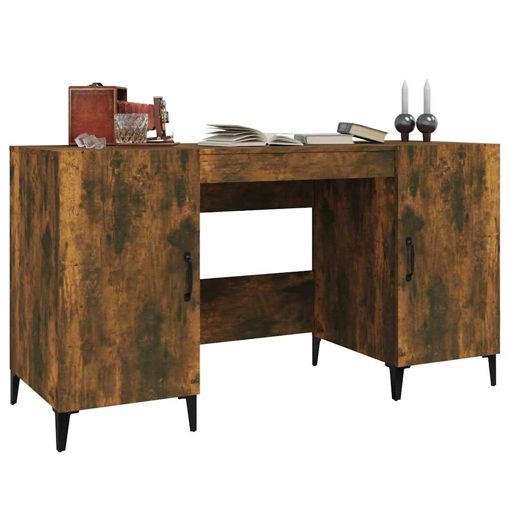 Schreibtisch Räuchereiche 140x50x75 cm Holzwerkstoff