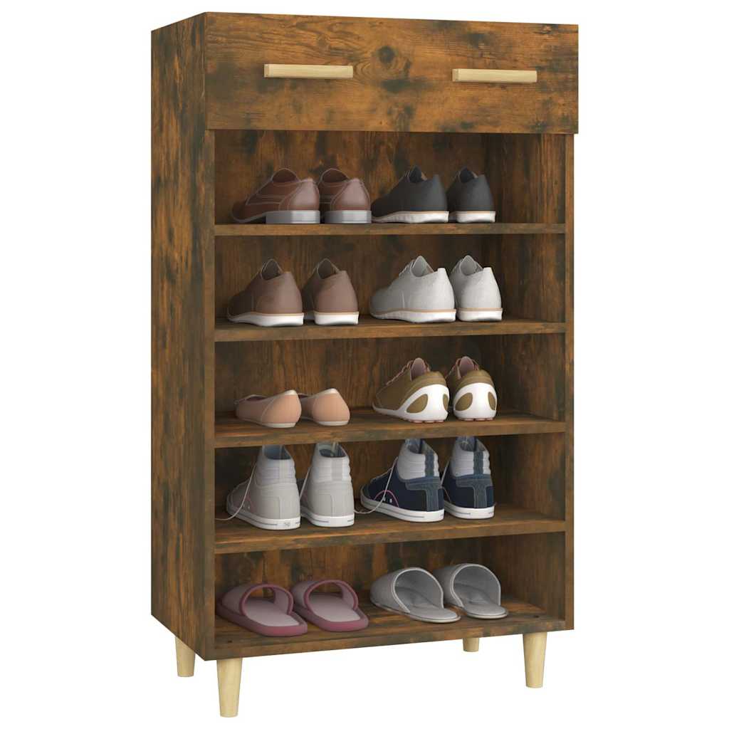 Schuhschrank Räuchereiche 60x35x105 cm Holzwerkstoff
