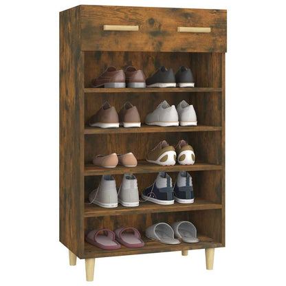 Schuhschrank Räuchereiche 60x35x105 cm Holzwerkstoff