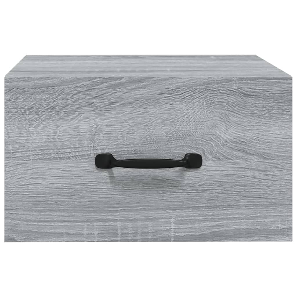 Tables de chevet murales 2 pcs. Gris Sonoma 35x35x20 cm