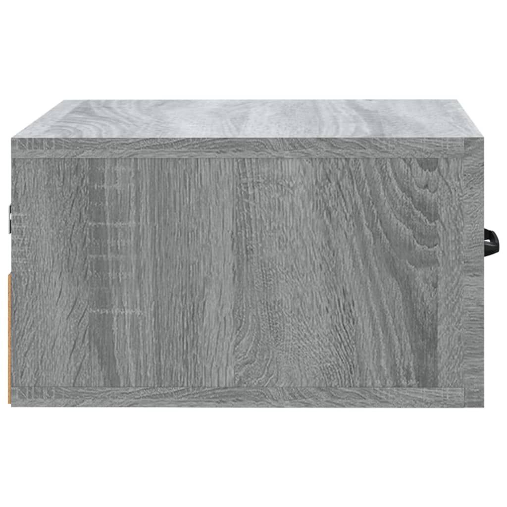 Tables de chevet murales 2 pcs. Gris Sonoma 35x35x20 cm