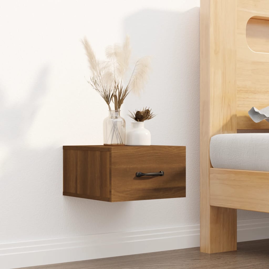 Wall-mounted bedside tables 2 pieces Sonoma oak 35x35x20 cm