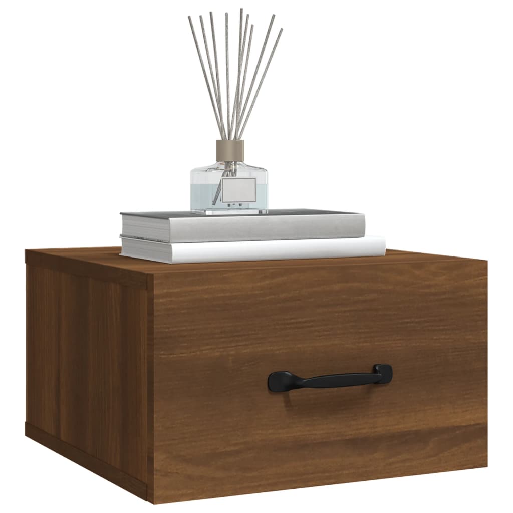 Wall-mounted bedside tables 2 pieces Sonoma oak 35x35x20 cm