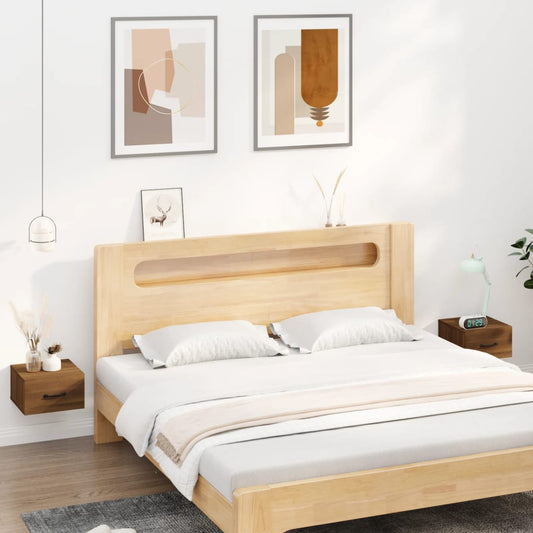 Wall-mounted bedside tables 2 pieces Sonoma oak 35x35x20 cm