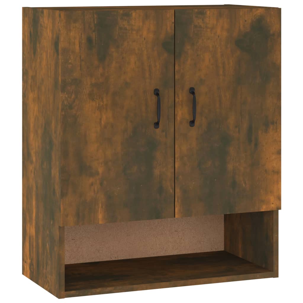 Armoire murale chêne fumé 60x31x70 cm matériau bois