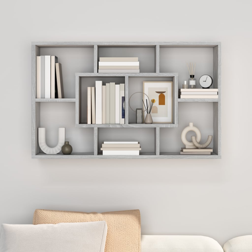 Wall shelf Grey Sonoma 85x16x52.5 cm cm wood material