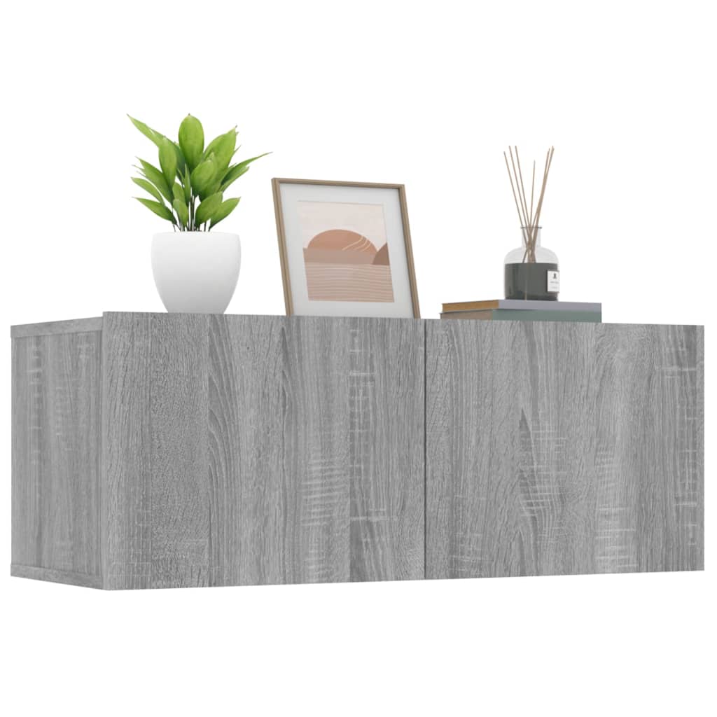 Meubles TV 2 pcs. Gris Sonoma 80x30x30 cm matériau bois