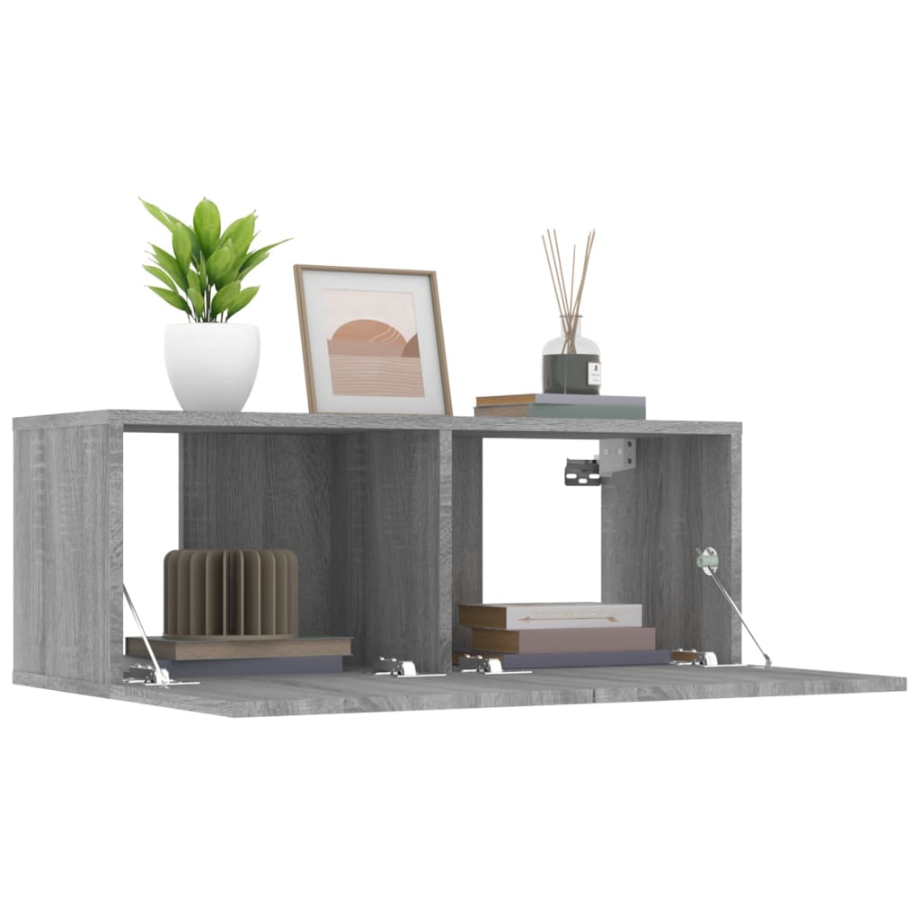 Meubles TV 2 pcs. Gris Sonoma 80x30x30 cm matériau bois