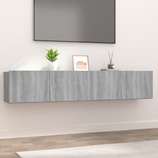 Meubles TV 2 pcs. Gris Sonoma 80x30x30 cm matériau bois