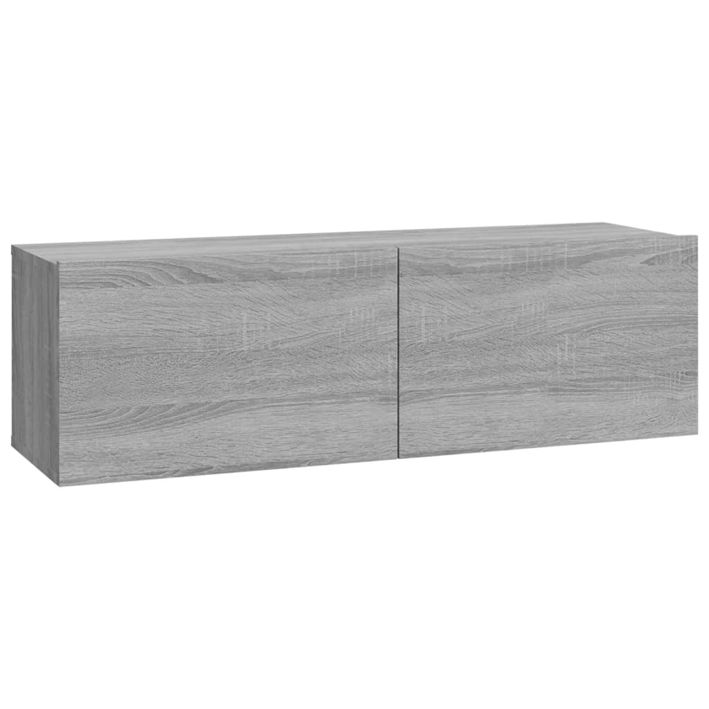 Armoires murales TV 2 pcs. Gris Sonoma 100x30x30 cm matériau bois